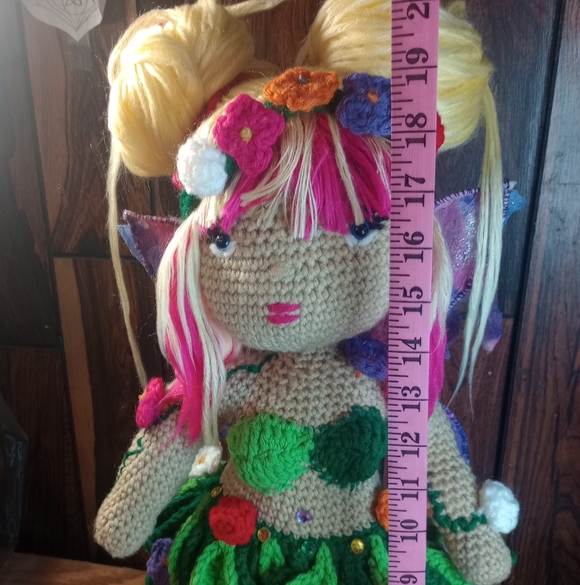 Handmade Crochet Amigurumi Fairy Art Doll OOAK